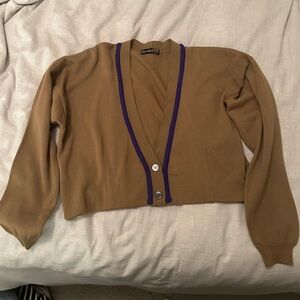Vintage cropped wool cardigan